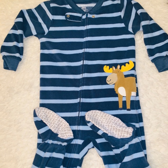 carters one piece fleece pajamas